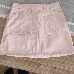 BDG pale pink denim mini skirt